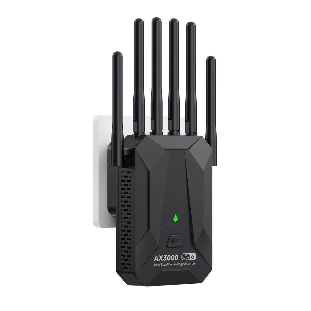 WiFi 6 3000Mbps Wireless Repeater Dual Band 2.4Ghz 5GHz WiFi Extender Wi - Fi 6 Amplifier Long Range Signal Expansion Booster - Kenner House Emporium
