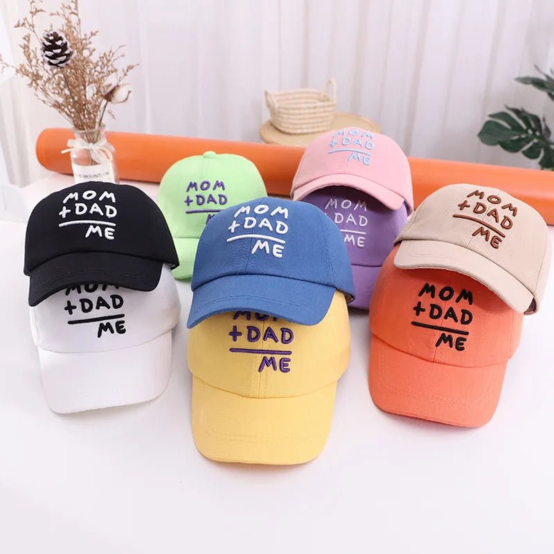 Letter Embroidery Baby Baseball Cap Solid Color Adjustable Toddler Boys Girls Snapback Hat Casual Kids Cotton Duck Tongue Caps - Kenner House Emporium