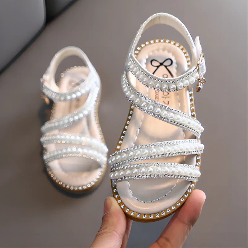 Girl Sandals Summer Fashion Kids Baby Girls Bling Rhinestone Princess Single Sandals For Little Big Girl's Shoes - Kenner House Emporium