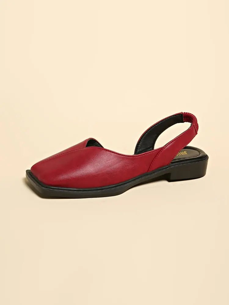 2026 Women Sandals Summer New Rear Hollow Shallow Square Head Low Heel Shoes Fashionab Comfortable Sandals - Kenner House Emporium