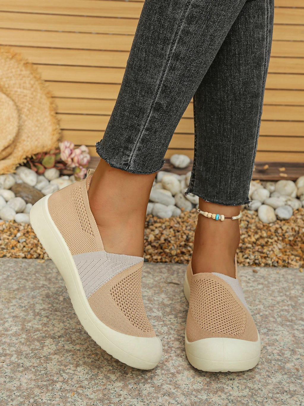 Women's shoes summer 2026 Single Shoes Dual - Tone Breathable Design Petite Fragrance Style Comfortable Footwear shoes woman - Kenner House Emporium