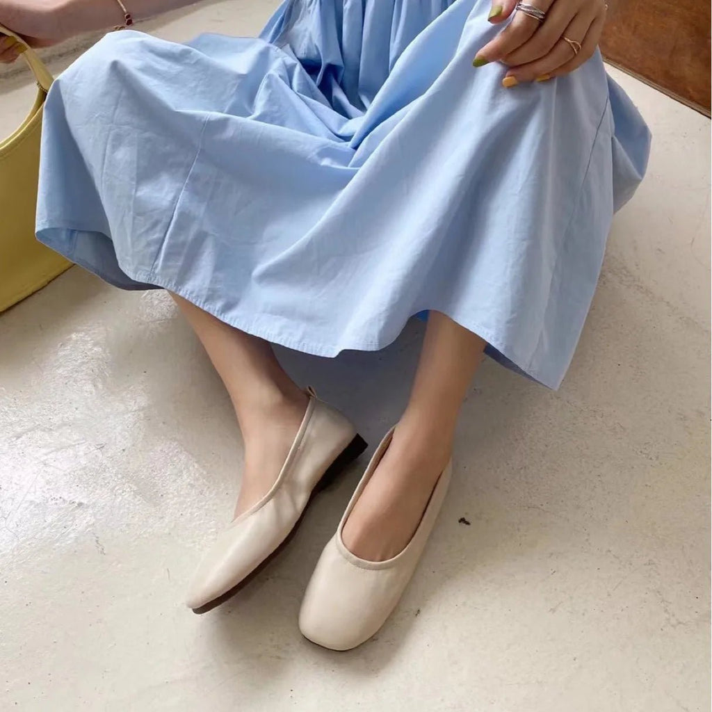 2026 Women Shoes Brand Designer Ballet Flats Woman Round Toe Japanned Leather Flats Vintage Narrow Band Loafers - Kenner House Emporium