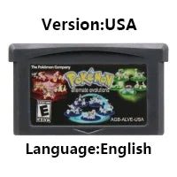 Pokemon Series GBA Game Cartridge 32 Bit Video Game Console Card Red Chapter Cursed Moemon FireRed Emerald for GBA NDS - Kenner House Emporium