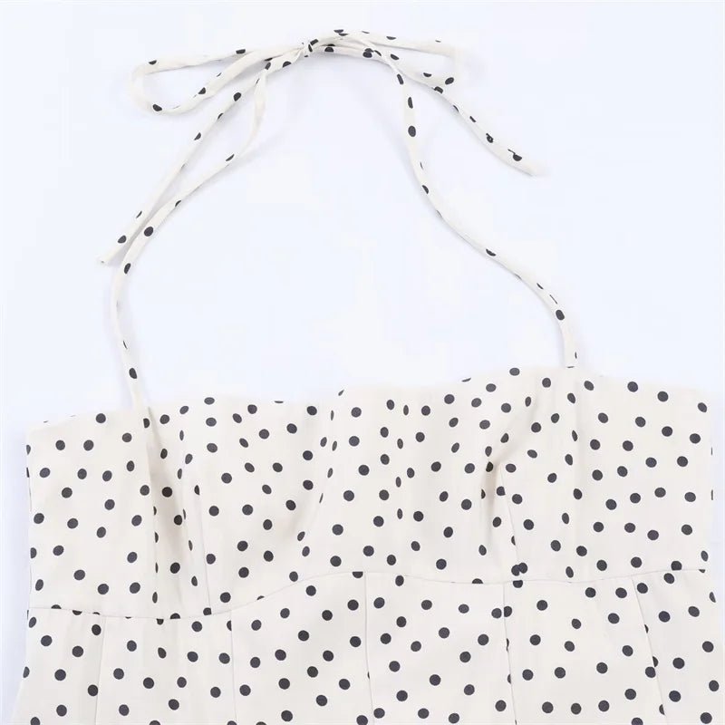Women's Dress 2026 New Fashion Spring Summer Halter neck Midi Dress for Women Casual Chic Personality Spaghetti Strap Dress - Kenner House Emporium