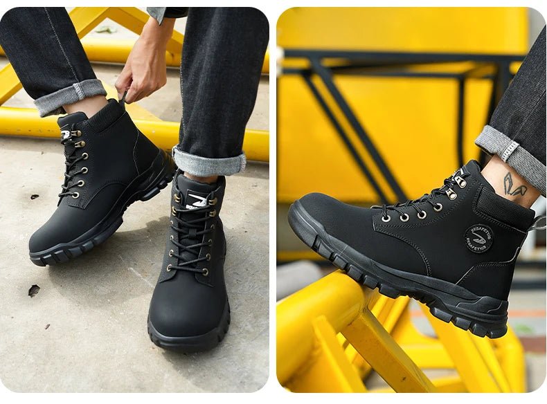 Steel Toe Shoes for Men Women Lightweight Anti - smash Steel Toe Sneakers Indestructible Work Boots Construction Safety Shoes - Kenner House Emporium