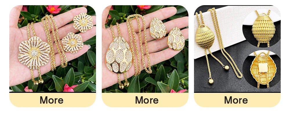 GZJPEI Italian 18K Gold Plated Jewelry Set Vintage Leafs Design Exaggeration Large Jewellry For Women Wedding Gift 2025 New - Kenner House Emporium