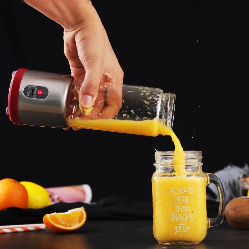 Multifunction Juicers Portable Electric Blender USB Rechargeable Electric Mixer Fruit Orange Milkshake Juice Maker Machine 450M - Kenner House Emporium