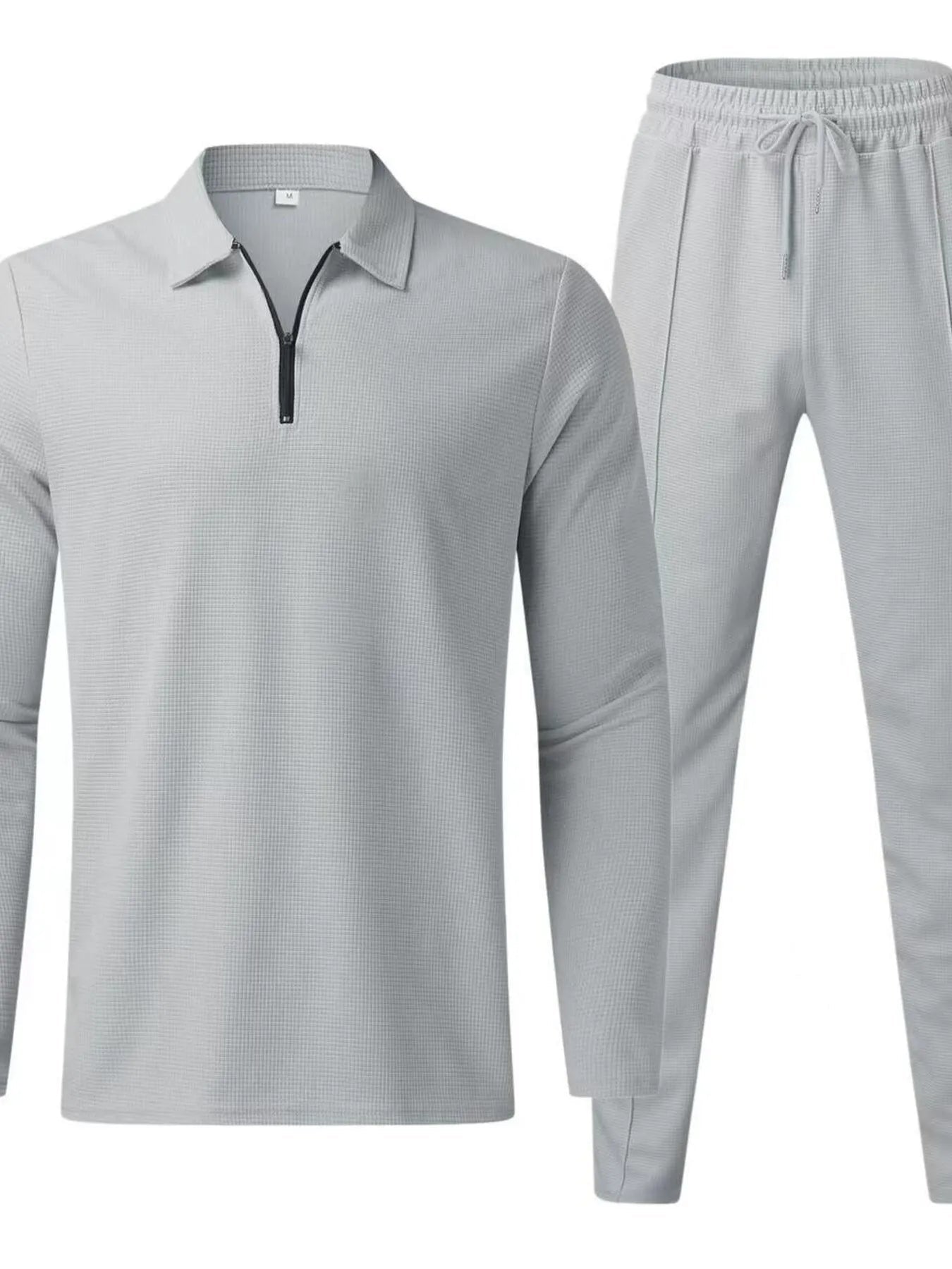 Men's Full Size Long Sleeve Top and Pants Set Plus Size - Kenner House Emporium