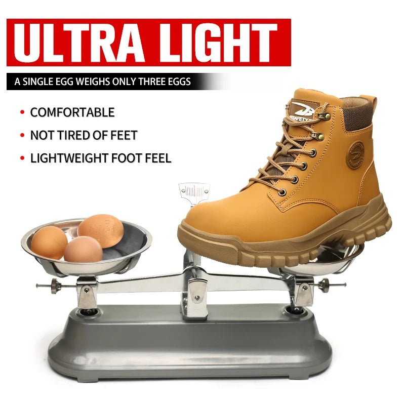 Steel Toe Shoes for Men Women Lightweight Anti - smash Steel Toe Sneakers Indestructible Work Boots Construction Safety Shoes - Kenner House Emporium