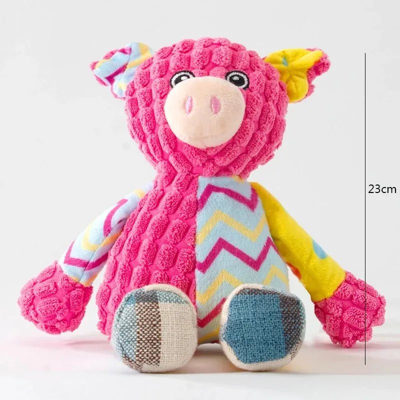 Pet Plush Toy Cat Dog Puzzle Toy Cute Animals Bite Resistant Interactive Squeaky Pet Dog Teeth Cleaning Chew Toy Pet Supplies - Kenner House Emporium