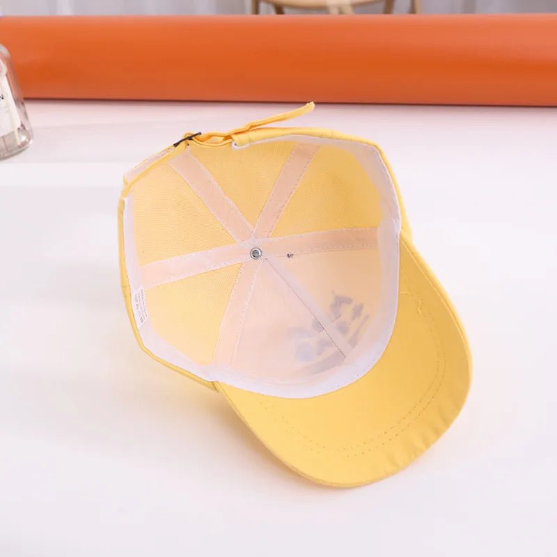 Letter Embroidery Baby Baseball Cap Solid Color Adjustable Toddler Boys Girls Snapback Hat Casual Kids Cotton Duck Tongue Caps - Kenner House Emporium