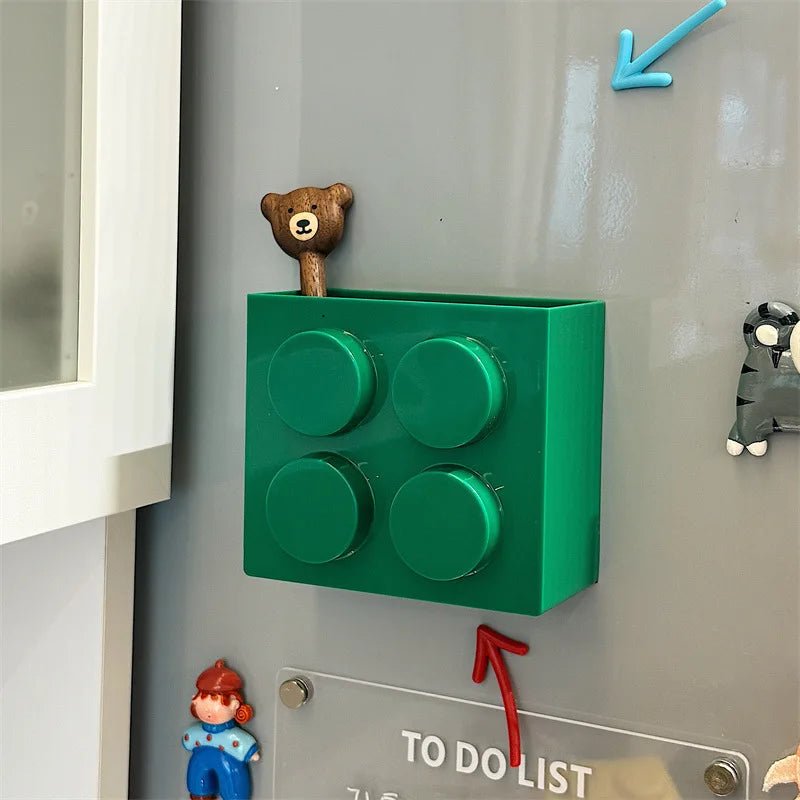 Magnetic Storage Box Building Blocks Storage Rack Kitchen No - Drill Refrigerator Magnet Storage Box Wall - mounted Container - Kenner House Emporium
