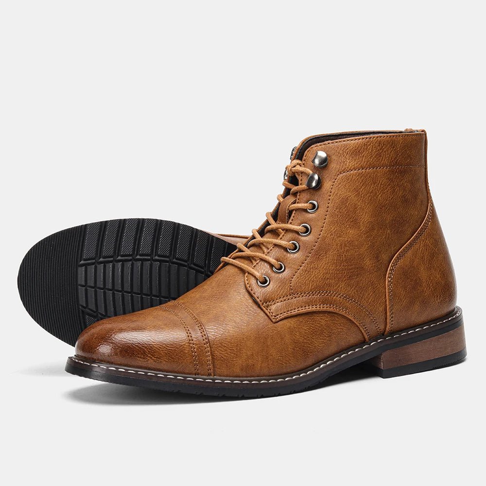 Comfortable Spring Leather Ankle Boots for Men 2025 fashion Men Boots - Kenner House Emporium