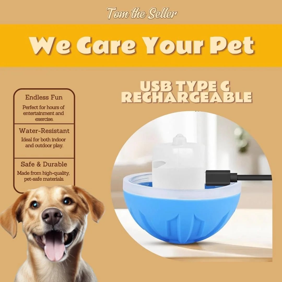 Pet toys Gravity Electric Amusement Pet Ball Smart Bouncing Ball For Dogs and Cats - Kenner House Emporium