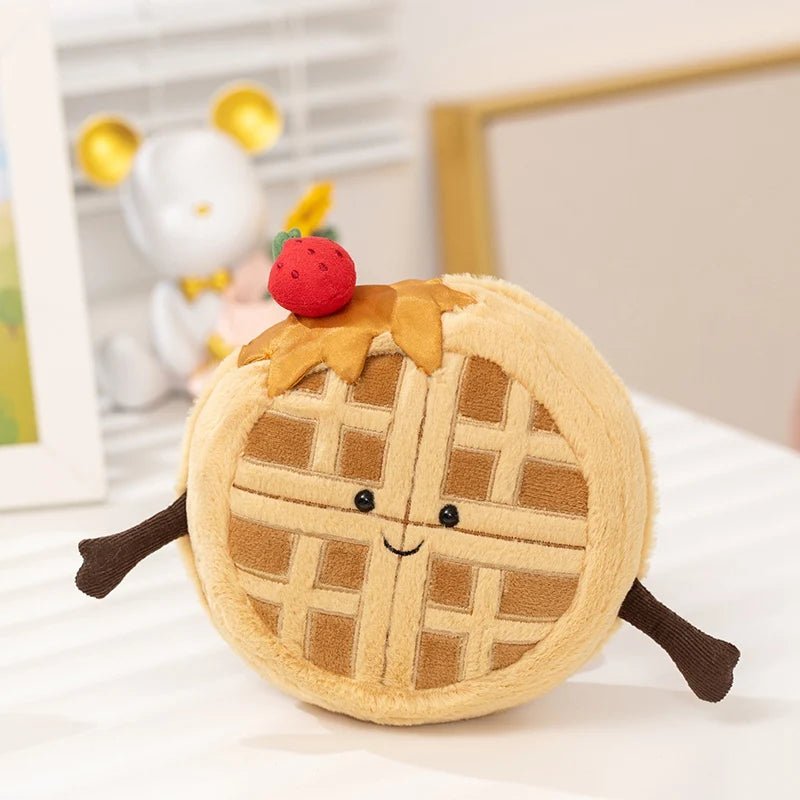 Kawaii Smile Cake Plush Toys Soft Stuffed Dessert Dolls with Candle Cherry Birthday Xmas Gift For Kids Cuddly Home Party Decor - Kenner House Emporium