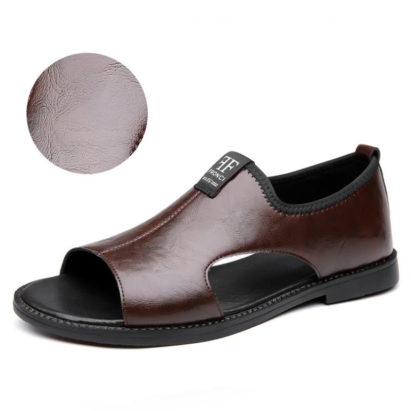 Sandals for Men Brand Casual Shoes Outdoor Fashion Men's Slippers Comfortable Beach Shoes High Quality Leather Men Flat Sandals - Kenner House Emporium