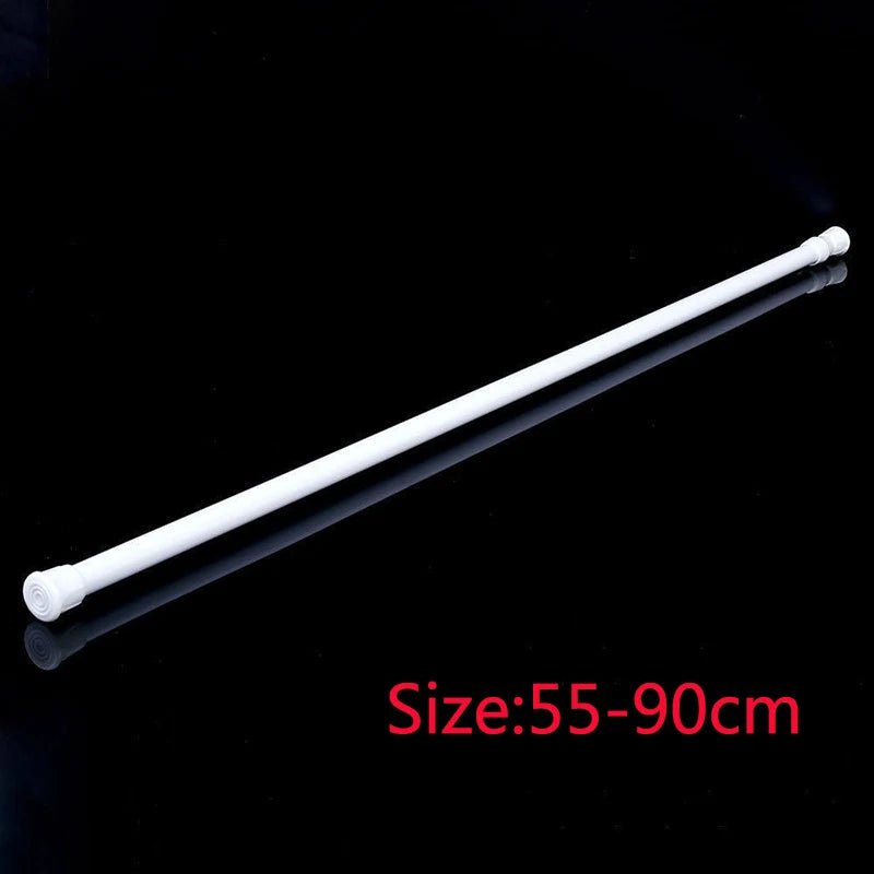 Adjustable Curtain Rod Without Drilling Metal Spring Loaded Bathroom Bar Shower Extendable Telescopic PolesHanging Rods 32 - 90cm - Kenner House Emporium