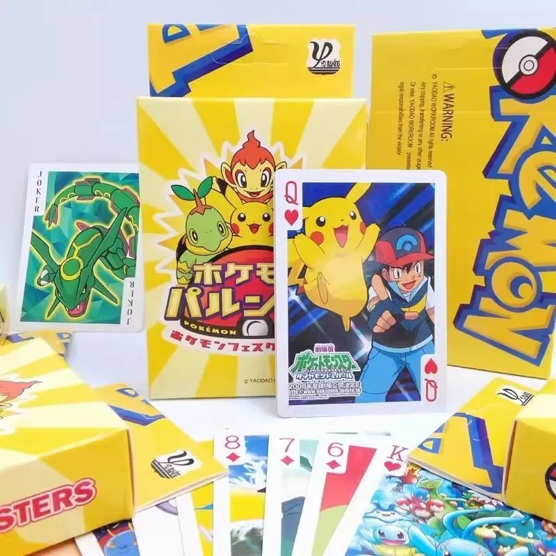 Pokemon Poker playing cards board games child kids toys Children toy deck card game set Cute Cartoon Pikachu Charizard Poke Ball - Kenner House Emporium