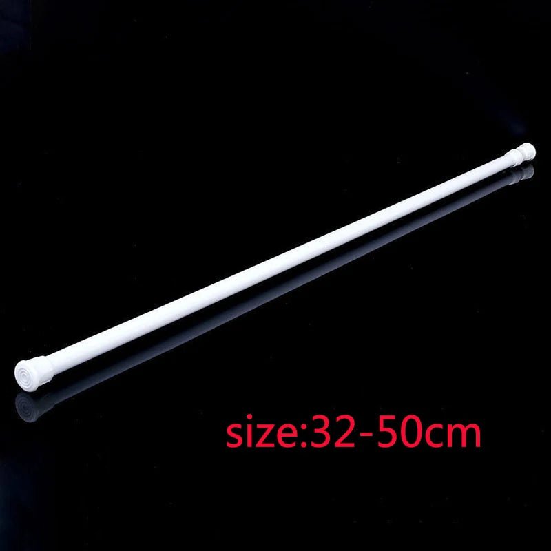 Adjustable Curtain Rod Without Drilling Metal Spring Loaded Bathroom Bar Shower Extendable Telescopic PolesHanging Rods 32 - 90cm - Kenner House Emporium