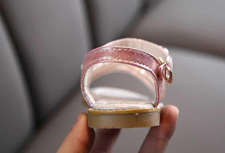 Girl Sandals Summer Fashion Kids Baby Girls Bling Rhinestone Princess Single Sandals For Little Big Girl's Shoes - Kenner House Emporium