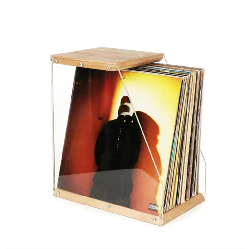 Vinyl Record Storage Storage Box Shelf Multifunctional Record Holder LP Record Crate for Magzines Bedroom Home Living Room files - Kenner House Emporium