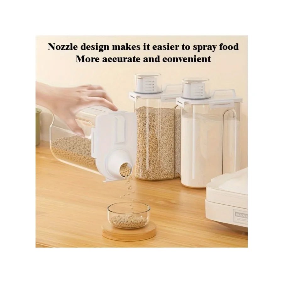 2.5L Covered Moisture - proof Sealed Storage Container - Used for Grain, Nut, Flour, Rice Food Storage Boxes - Kenner House Emporium