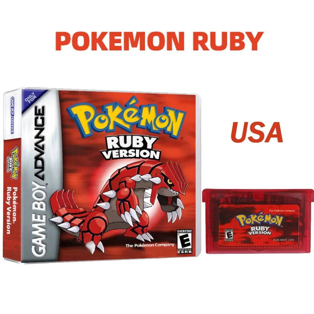 Pokemon Series GBA Game Cartridge In Box Emerald/Ruby/FireRed/Leafgreen/Sapphire No Manual - Kenner House Emporium