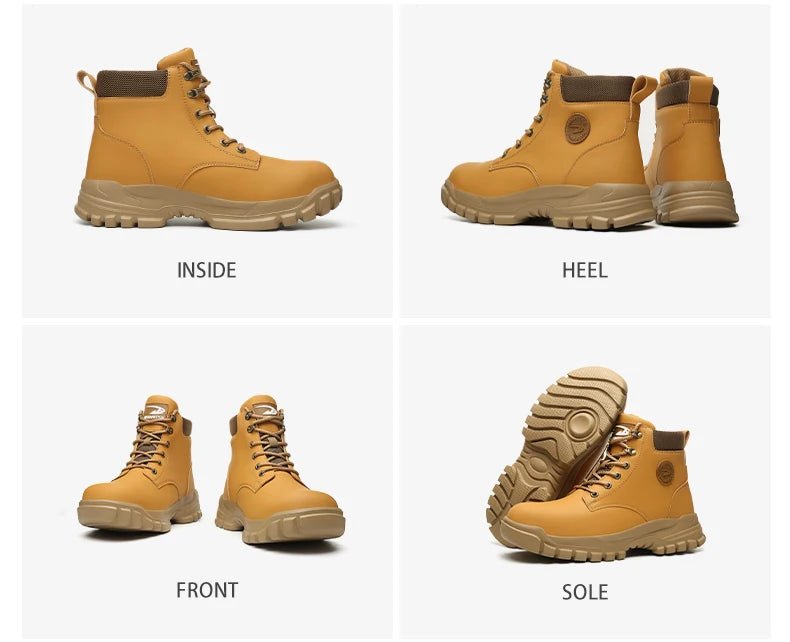 Steel Toe Shoes for Men Women Lightweight Anti - smash Steel Toe Sneakers Indestructible Work Boots Construction Safety Shoes - Kenner House Emporium