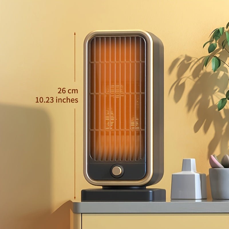 Quiet 500W Ceramic Electric Space Heater, Square Shape, 110 - 130V US Plug, No Energy Efficiency Rating, Tip - over Protection, Portable Heating Equipment for Bedroom, Living Room, Office - Kenner House Emporium