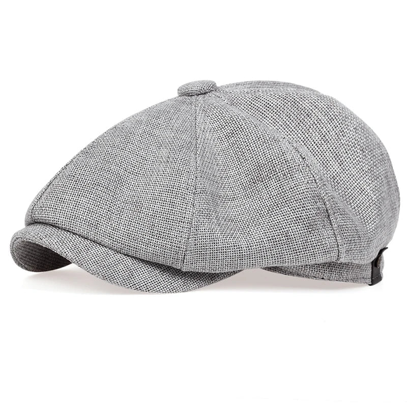 Men Casual Newsboy Hat Spring Autumn Retro Beret Hats Wild Casual Hats Unisex Wild Octagonal Cap for Men Street Caps Gorras - Kenner House Emporium