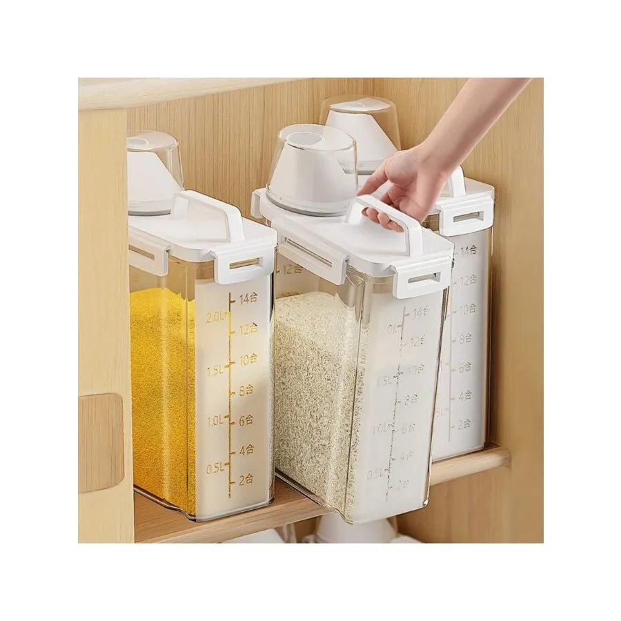 2.5L Covered Moisture - proof Sealed Storage Container - Used for Grain, Nut, Flour, Rice Food Storage Boxes - Kenner House Emporium