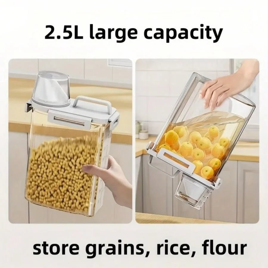 2.5L Covered Moisture - proof Sealed Storage Container - Used for Grain, Nut, Flour, Rice Food Storage Boxes - Kenner House Emporium