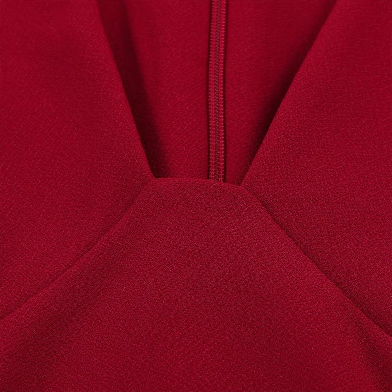 Women's Dress 2026 New Fashion Trend Multi - Color Sexy Elegant Party Deep V - Neck Chiffon Dress - Kenner House Emporium