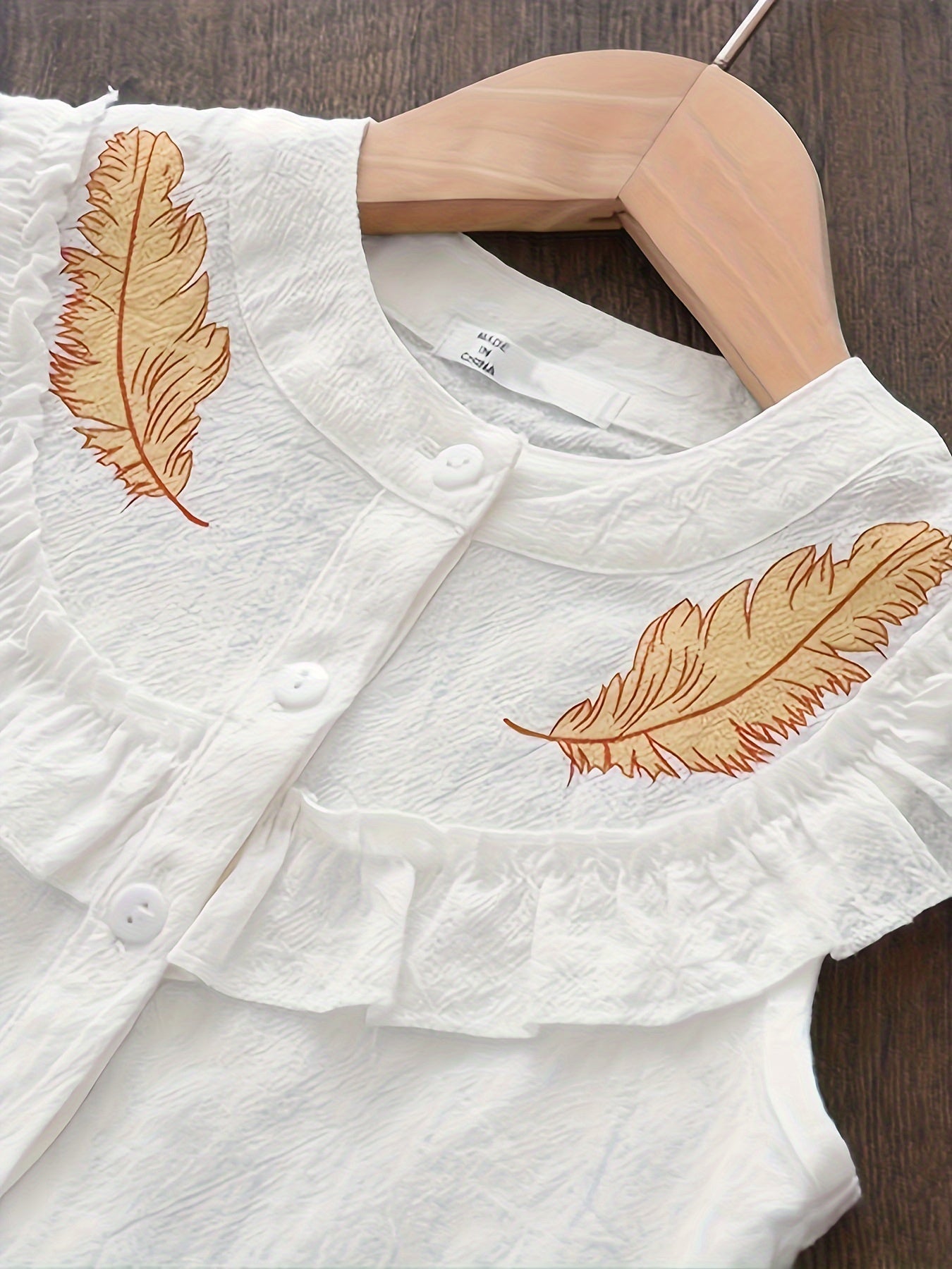 2pcs 100% Cotton Elegant Girls Outfits: Sleeveless Ruffle Trim Shirt Pullover + Shorts Set with Bow Belt for Summer Outdoor - Kenner House Emporium