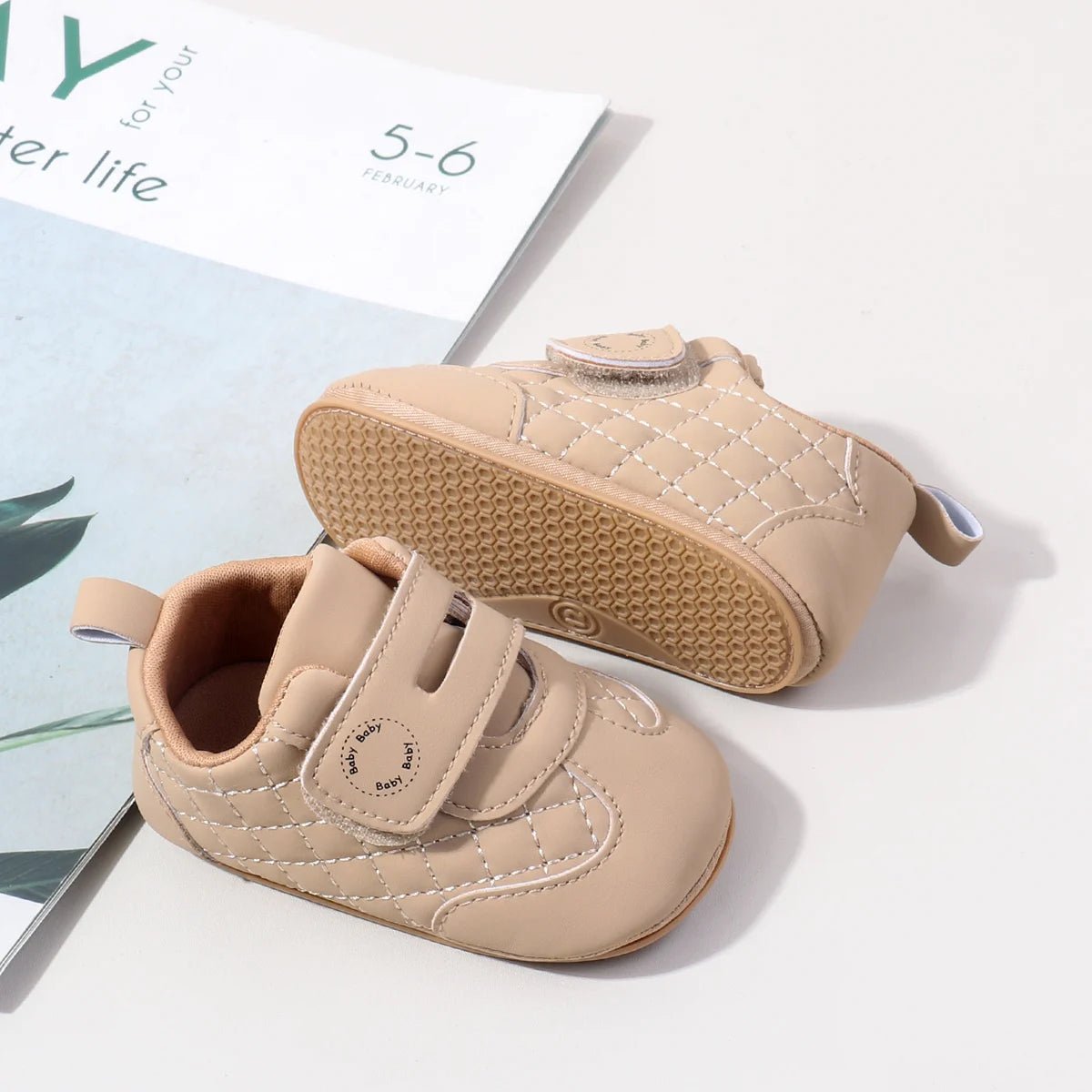 Spring And Autumn Baby Boys And Girls First Walking Toddler Shoes With PU Leather and TPR Sole - Kenner House Emporium