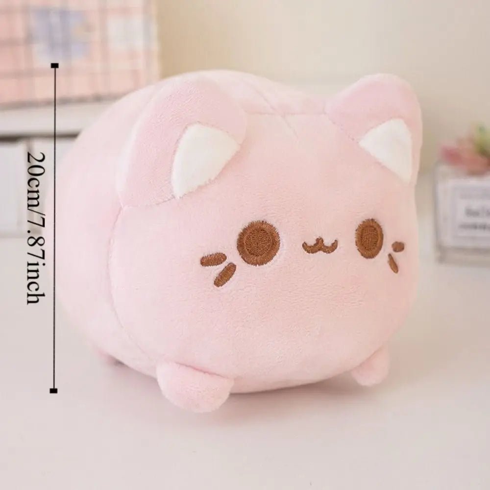 Stuffed Animals Black Cat Stuffed Cute Plushie Pink Peachy Kitten Plush Toys 20cm Cartoon Cat Soft Dolls Birthday Presents - Kenner House Emporium