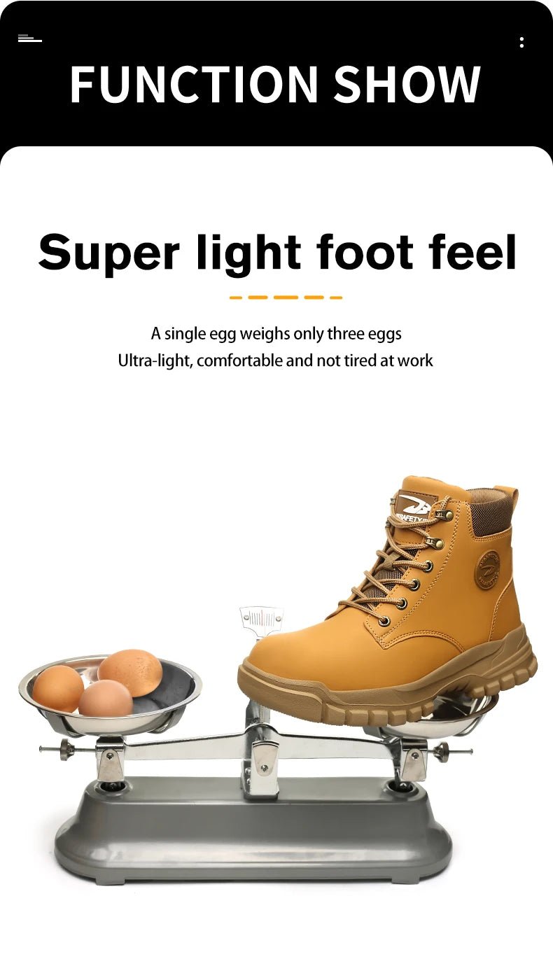 Steel Toe Shoes for Men Women Lightweight Anti - smash Steel Toe Sneakers Indestructible Work Boots Construction Safety Shoes - Kenner House Emporium