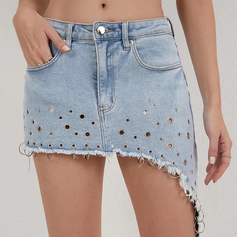 2026 Women's Clothing Design Sense Spring and Summer New Sexy Denim Skirt Women - Kenner House Emporium