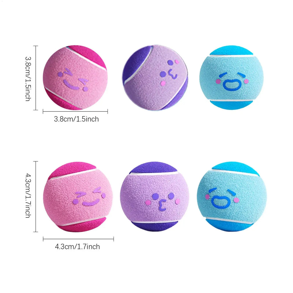 6pcs Pet Dog Tennis Balls, Interactive Toys For Dogs, Chew - resistant Durable Rubber Tennis Balls, Puppy Indoor Outdoor play Toys - Kenner House Emporium