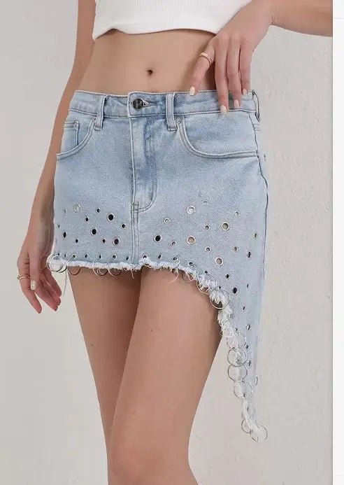2026 Women's Clothing Design Sense Spring and Summer New Sexy Denim Skirt Women - Kenner House Emporium