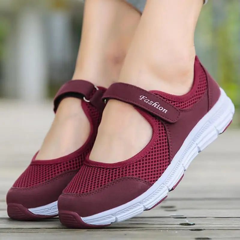 Spring Pink Sneakers Woman Shoes Casual Breathable Mesh Sneakers for Women Platform Slip - on Knitted Socks Sneakers Ladies - Kenner House Emporium