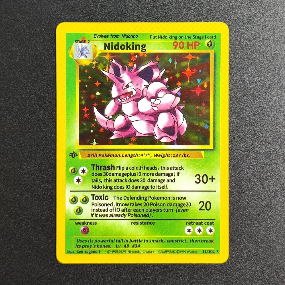 Proxy Pokemon Card EN Base Set 1st Edition - Charizard 4 - 102 Super Rare Collectibles Card Single Classic Game Anime Cards Toys - Kenner House Emporium