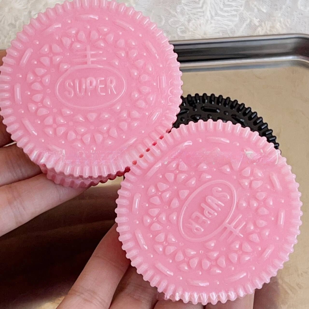 Squishy Handmade Silicone Cookies Fidget Toy Slow Rebound Stress Relief Pinch Decompression Squeeze Toy for Kids Holiday Gifts - Kenner House Emporium