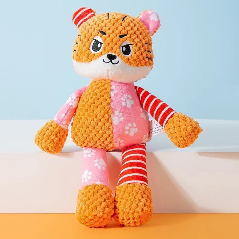 Pet Plush Toy Cat Dog Puzzle Toy Cute Animals Bite Resistant Interactive Squeaky Pet Dog Teeth Cleaning Chew Toy Pet Supplies - Kenner House Emporium