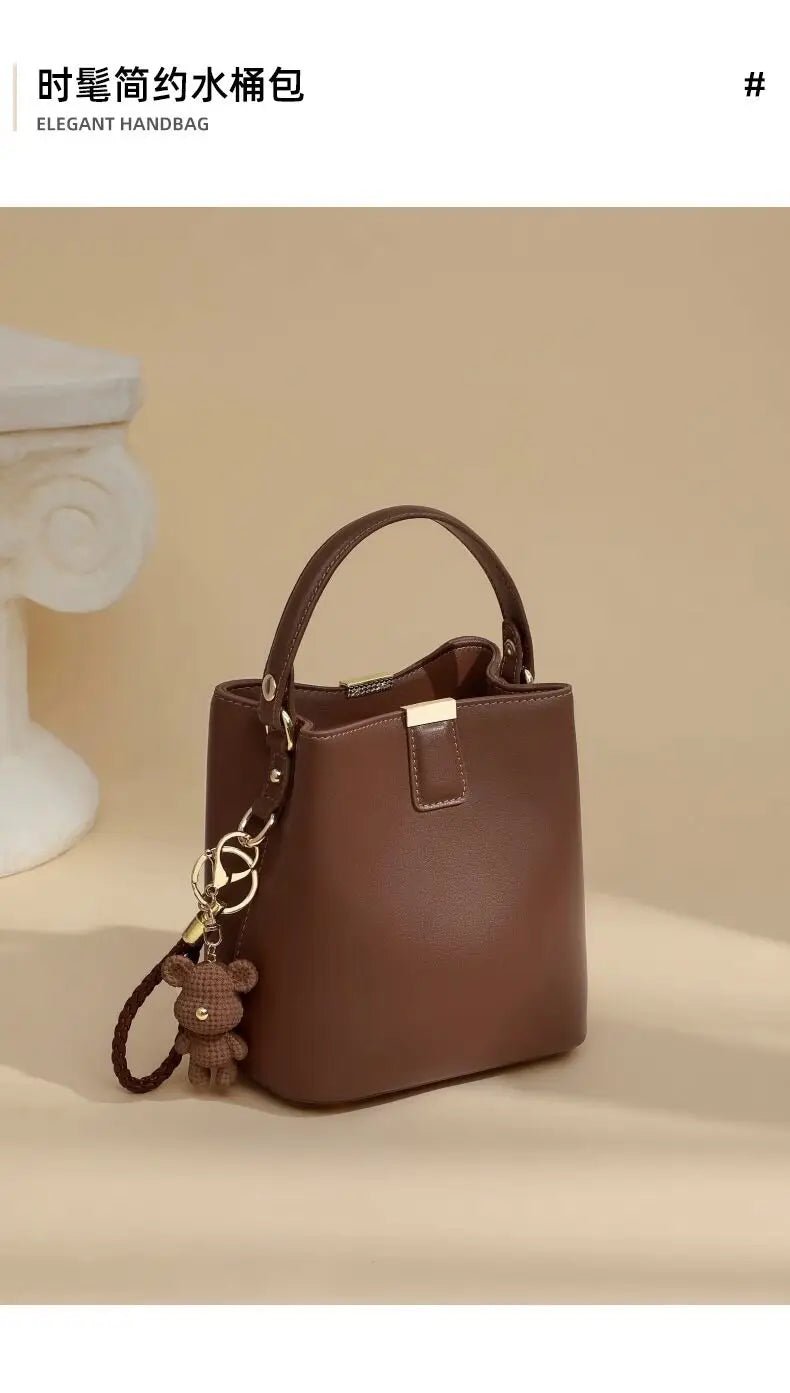 Women's Handbag，This year's popular versatile brown high - end casual crossbody bag is a new model for work and commuting, a bucke - Kenner House Emporium