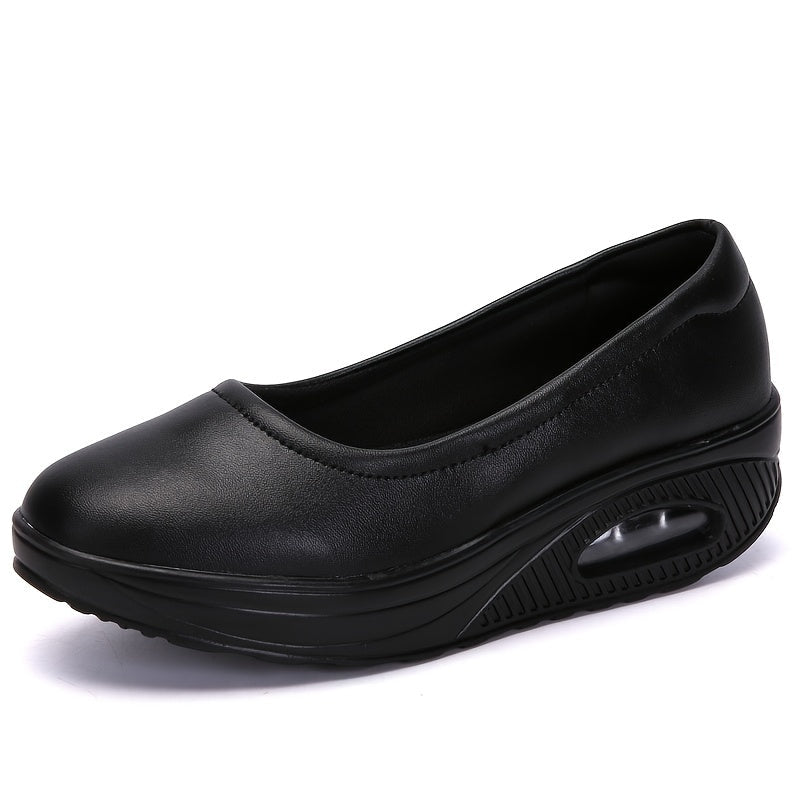 Women'S Nursing Shoes - Lightweight Cushioned Nurse Shoes with Arch Support, Non - Slip PU Synthetic Cover - All - Day Comfort for Hospital, Clinic, Office - Extended Sizes Available - Easy - Clean Black Work Footwear, Nurse Access - Kenner House Emporium