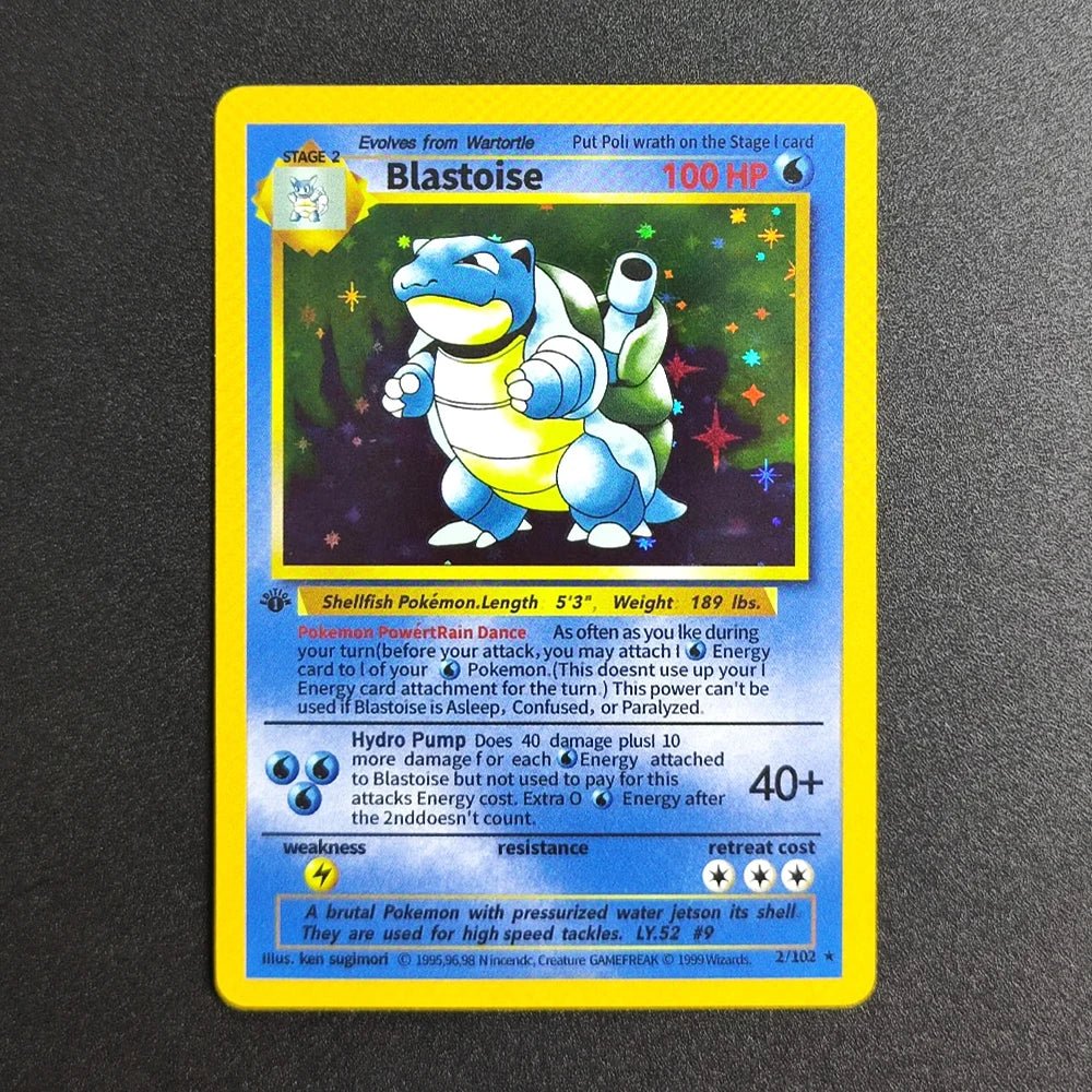 Proxy Pokemon Card EN Base Set 1st Edition - Charizard 4 - 102 Super Rare Collectibles Card Single Classic Game Anime Cards Toys - Kenner House Emporium
