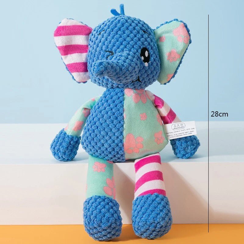 Pet Plush Toy Cat Dog Puzzle Toy Cute Animals Bite Resistant Interactive Squeaky Pet Dog Teeth Cleaning Chew Toy Pet Supplies - Kenner House Emporium