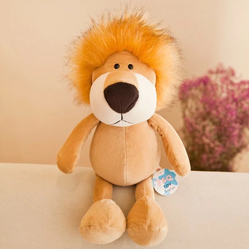 Jungle Animal Stuffed Toys Forest Animals Soft Plush Dog Zebra Elephant Lion Fox Giraffe Kid Playmate Doll Christmas Gifts - Kenner House Emporium