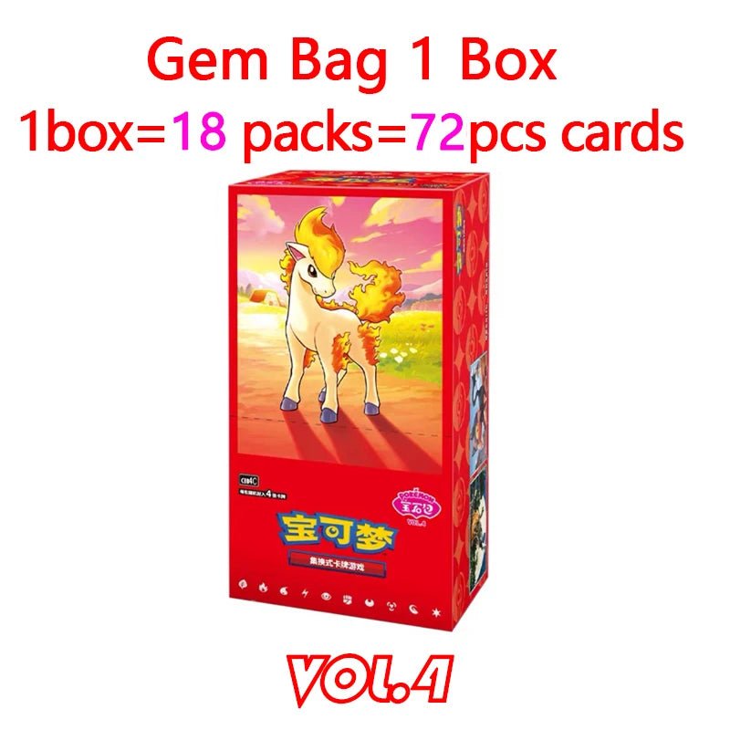 Original Pokemon gempack Cards Vol.4 Vol.3 Vol.2 Vol.1 Trading PTCG Bag Gem Box Deck Sprigatito Eevee Pikachu Gengar Card Gift - Kenner House Emporium